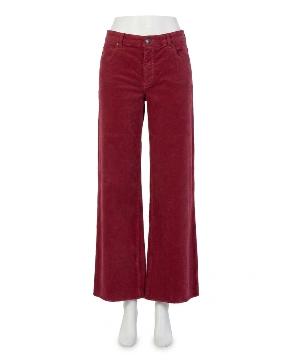 NEW KUT FROM THE KLOTH corduroy high rise fab ab wide leg jean in ruby